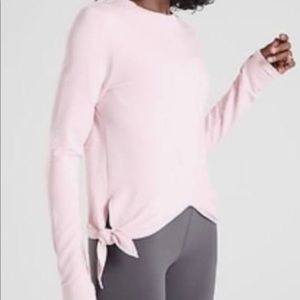 Athleta Nirvana side tie sweatshirt